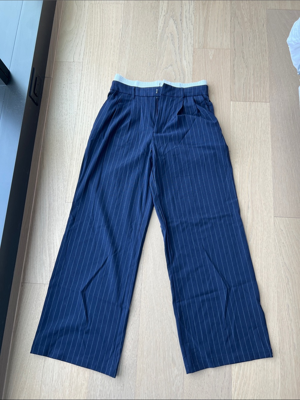 wild fable Navy Pinstripe Wide-Leg Dress Pants